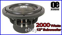 12 INCH 2000 WATTS 4 OHM DUAL VOICE COIL BASS CAR SUBWOOFER HEAVY DUTY Extreme