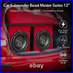 12 Inch Car Audio Subwoofer 5000 Watts Dual 1 Ohm 4 VC Cadence Bm12d1, Single