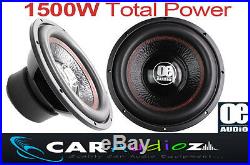 12 Inch Subwoofer 1500 Watts 4 Ohm Single Voice Coil Bass Car Audio Sub Speaker