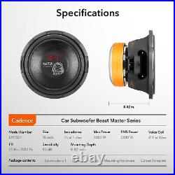 15 Inch Car Audio Subwoofer 6500 Watts Dual 1 Ohm 4 VC Cadence Bm15d1, Single