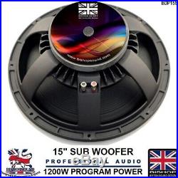15 inch Sub Woofer Speaker Bass Driver 600w RMS 8ohm