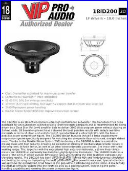18 Sound 18ID200 2-Ohm 18 iPal Neodymium Pro / Car Audio Subwoofer 3600 Watts