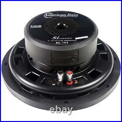 (2) American Bass SL-104 10 Inch 600W 4 Ohm Shallow Slim Truck Subwoofer Pair
