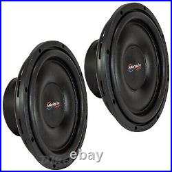 (2) American Bass SL-1244 12 Inch 600W Dual 4 Ohm Shallow Mount Subwoofer Pair