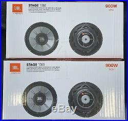 2 JBL STAGE 1010 1PR. 10 Single 4 Ohm Subwoofers 10-inch Woofers 1800 Watts MAX