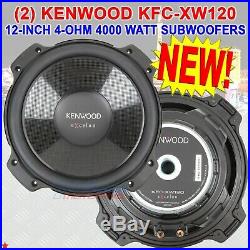 (2) KENWOOD EXCELON KFC-XW120 12-INCH 4-ohm COMPONENT SUBWOOFERS 4000 WATTS PEAK