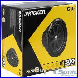 (2) KICKER 43C104 600W 10 Inch Comp Series Single 4-Ohm Car Subwoofers
