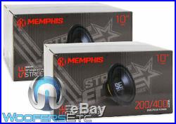 2 Memphis Se1040 10 Subs 400w Single 4-ohm Car Audio Subwoofers Bass Speakers