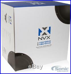 (2) NVX VSW124v2 1200 Watts 12 Inches VS-Series Dual 4-ohm Car Audio Subwoofer