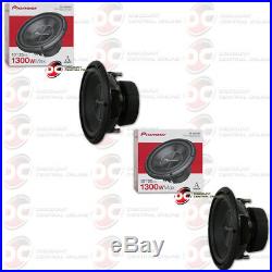2 x PIONEER TS-A250D4 10-INCH DUAL 4-OHM CAR DUAL VOICE COIL SUBWOOFER 400W RMS