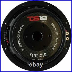 2x DS18 Z10 10 Car Subwoofer 1500 Watt Dual 4-ohm 10inch Loud Bass Sub Speaker