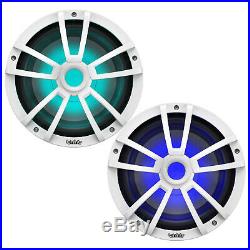 2x Infinity 10-Inch 4 Ohm 750W Marine Subwoofers with RGB LEDs (Bulk Packaging)