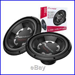 2x Pioneer TS-300D4 12 inch 2800 Watts 4-Ohm Dual Voice Coil Car Audio Subwoofer