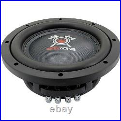 2x Warzone 10 Inch 1200 Watt Car Audio Shallow Subwoofer with 4Ohm DVC Power (Two)