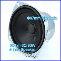 4 inch 6Ohm 6 30W Audio Speaker Woofer Subwoofer Bass Horn Magnetic Loudspeaker