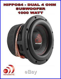 8 Inch Car Audio Subwoofer Dual Voice Coil 4 Ohm 1000W Massive Hippo 84