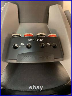 ALPINE SWR-1242D 12 Inch Subwoofer Dual 4 Ohm Voice Coils ONLY USED 6 MONTHS
