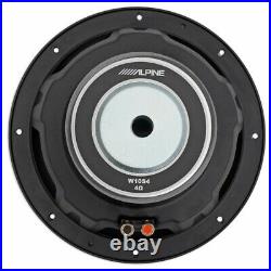 Alpine BBX-T600 Amp and W10S4 10 Inch Single 4 Ohm Subwoofer Includes wire kit