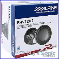 Alpine R-W12D2 2250 Watts Max 12 Inch Dual 2-Ohm Car Audio Subwoofer Open Box