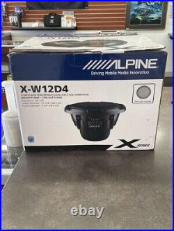 Alpine X-W12D4 12 Inch 2700W Dual 4 Ohm X-series Audio Power Subwoofer OPENBOX