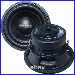 American Bass ELITE E-1244 12 Inch 2400W Dual 4 Ohm Car Audio 12 Subwoofer