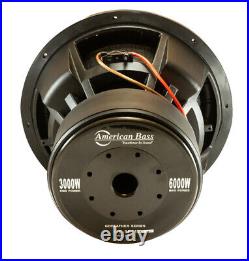 American Bass Godfather GF-1511 15 Inch 6000W Dual 1 Ohm Subwoofer 15 DVC