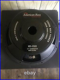 American Bass XD-1522. 15 inch subwoofer. Dual 2 Ohm. 1,000 Watts RMS