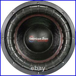 American Bass XFL-1244 Package 12 Inch 3000W Dual 4 Ohm Subwoofer QBOMB Box