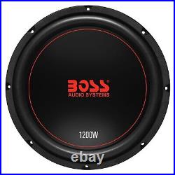 BOSS Audio Chaos Exxtreme 12 Inch 1200W DVC 4 Ohm Car Audio Subwoofer (4 Pack)
