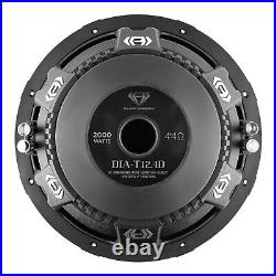 Black Diamond 12 Inch 2000 Watt 4 Ohm Dual Voice Coil Subwoofer DIA-T12.4D