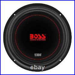 Boss Chaos Exxtreme 10 1000W DVC 4 Ohm Subwoofer (Pair) with Amplifier & Wiring