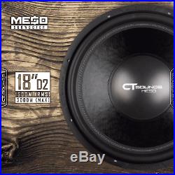 CT Sounds MESO 18 Inch D2 1500 Watt RMS 18 Dual 2 Ohm Car Power Bass Subwoofer