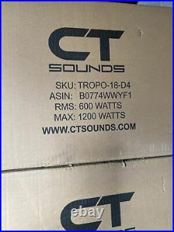 CT Sounds TROPO-18-D4 18 Inch Car Subwoofer Dual 4 Ohm 1300 Watts 650 Watt RMS