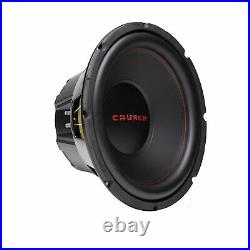 Crunch 12 Inch 4 Ohm Car Subwoofer Speaker (2 Pack) with A/B Class Car Amplifier