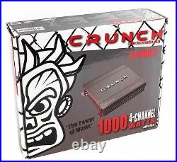 Crunch 12 Inch 4 Ohm Car Subwoofer Speaker (2 Pack) with A/B Class Car Amplifier