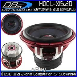 DS18 HOOL-X15.2D 15 Subwoofer 6000W Max Dual 2 ohm 15 inch Bass Competition Sub