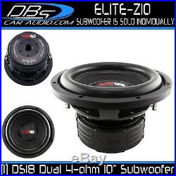 DS18 Z10 10 Car Audio Subwoofer 1500W Max Dual 4 Ohm 10 inch Bass Sub Speaker