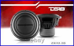 DS18 ZXI12.2D 12 Inches High Excursion Car Subwoofer 2000 Watts DVC 2+2 Ohms