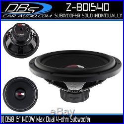 DS18 Z-BD154D 15 Subwoofer 1400W Max Dual 4 Ohm 15 inch Car Bass Speaker Sub