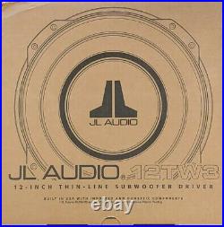 JL Audio 12TW3-D4 (92185) 12 inch Dual 4-ohm Coil Shallow Mount Subwoofer NEW