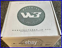 JL Audio 12W3V3-2 12 Inch 2 Ohm 500 Watt Subwoofer Brand New