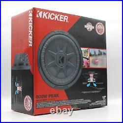 KICKER 10 INCH COMPRT SUBWOOFER 48CWRT104 DVC 4 Ohm Brand New