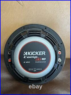 KICKER 43CWRT102 CompRT 10 inch 2ohm Subwoofer Black Excellent Shape
