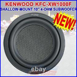 Kenwood Kfc-xw1000f 10 Single 4 Ohm 1000 Watts Subwoofer Shallow Mount 10-inch