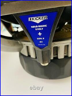 Kicker 04S10L74 Solo-Baric Car Audio 10 Inch Subwoofer Square L7 Dual 4 Ohm Sub