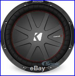 Kicker 12 Inch 1000W Dual 2 Ohm Voice Coils CompR Car Audio Subwoofer 43CWR122