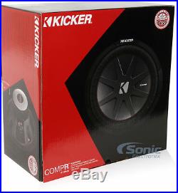 Kicker 12 Inch 1000W Dual 2 Ohm Voice Coils CompR Car Audio Subwoofer 43CWR122