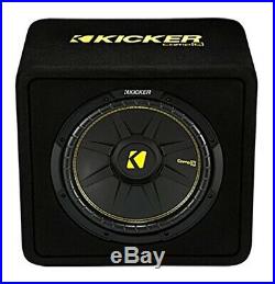 Kicker 12-Inch 600 Watt 4 Ohm CompC Vented Loaded Subwoofer Enclosure, 44VCWC124