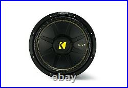 Kicker 12 Inch CompC 600 Watt 4 Ohm Single Voice Coil SVC Subwoofer 44CWCS124