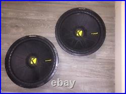 Kicker 40CWS154 CompS 15 inch SVC 1200 Watts Single 4 Ohm Car Subwoofers X 2